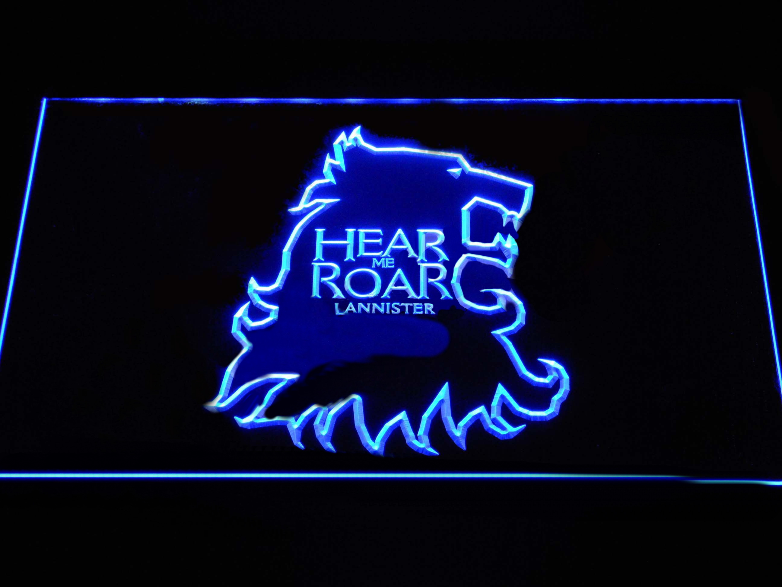 Game of Thrones Lannister Hear Me Roar Outline LED Neon Sign